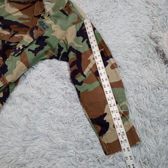 Military Jacket Mens Green Camo S Short Air Force Pockets Army Coat Fatigues - Picture 10 of 10